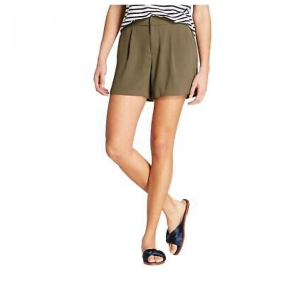 Flowy Olive Green Shorts - Picture 3 of 8